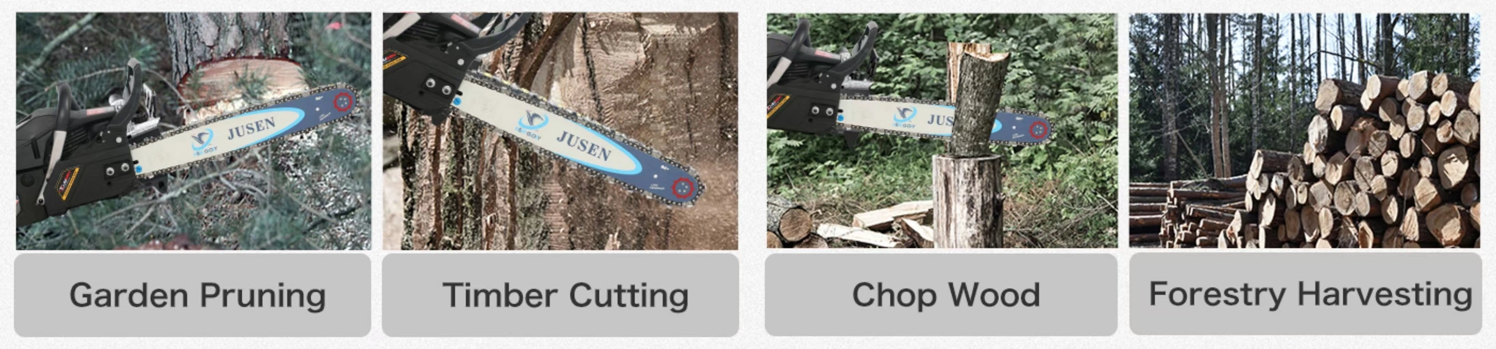 Professional 58cc 2-Stroke Gas Chainsaw-Applications