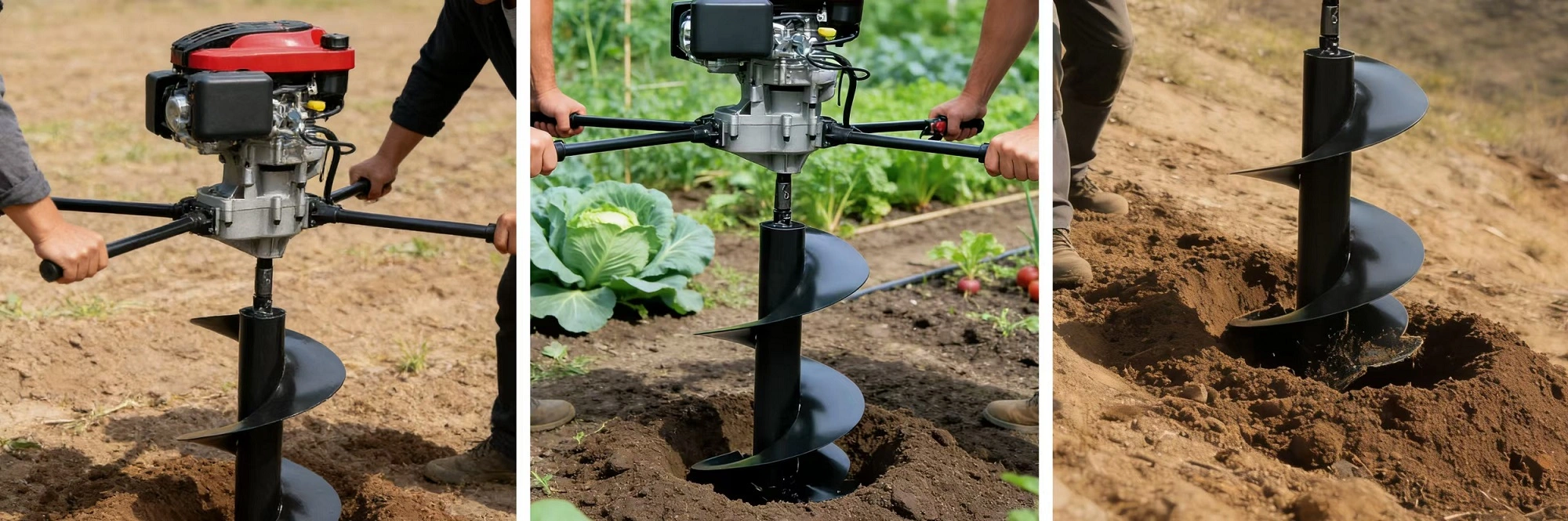 Big Power 196cc Earth Auger - Applications Big Power 196cc Earth Auger - Applications