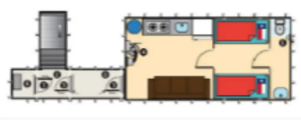 Underground courtyard safe room