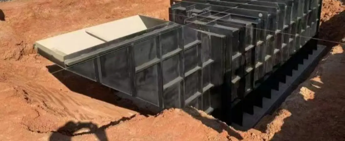 Underground courtyard safe room