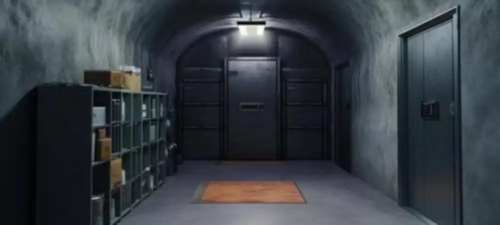 Underground courtyard safe room Underground courtyard safe room